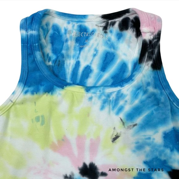 Electric & Rose Bella Rainbow Tie Dye Crop Tank Top - Picture 2 of 8
